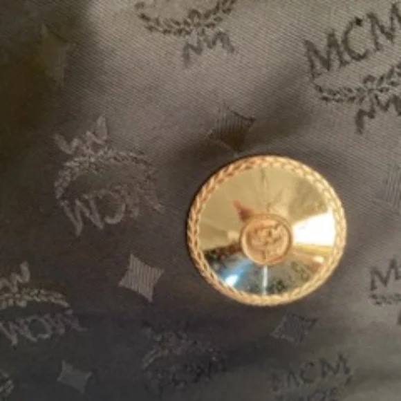 MCM Black and Gold Shoulder Bag - Picture 7 of 11